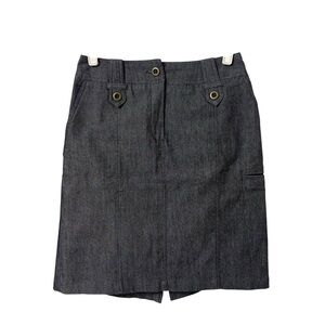 Sandro charcoal dark gray sportswear classic pencil minimalist skirt office 4P